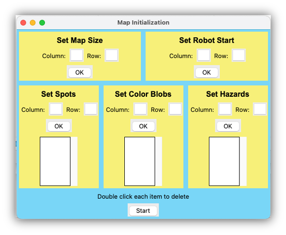 Screenshot of Map Settings Interface