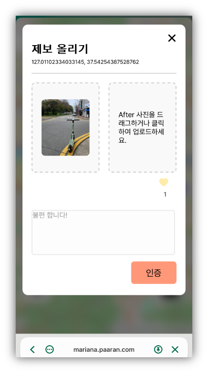 Screenshot of Reporting Interface